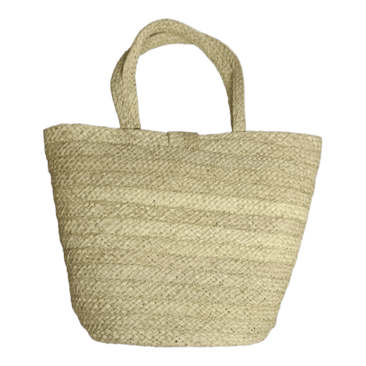 Canasto extra grande de espalda elaborado con palma de iraca color beige