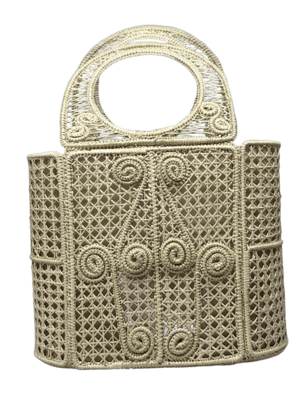 Bolso elaborado en palma de iraca estilo Ivanka Trump