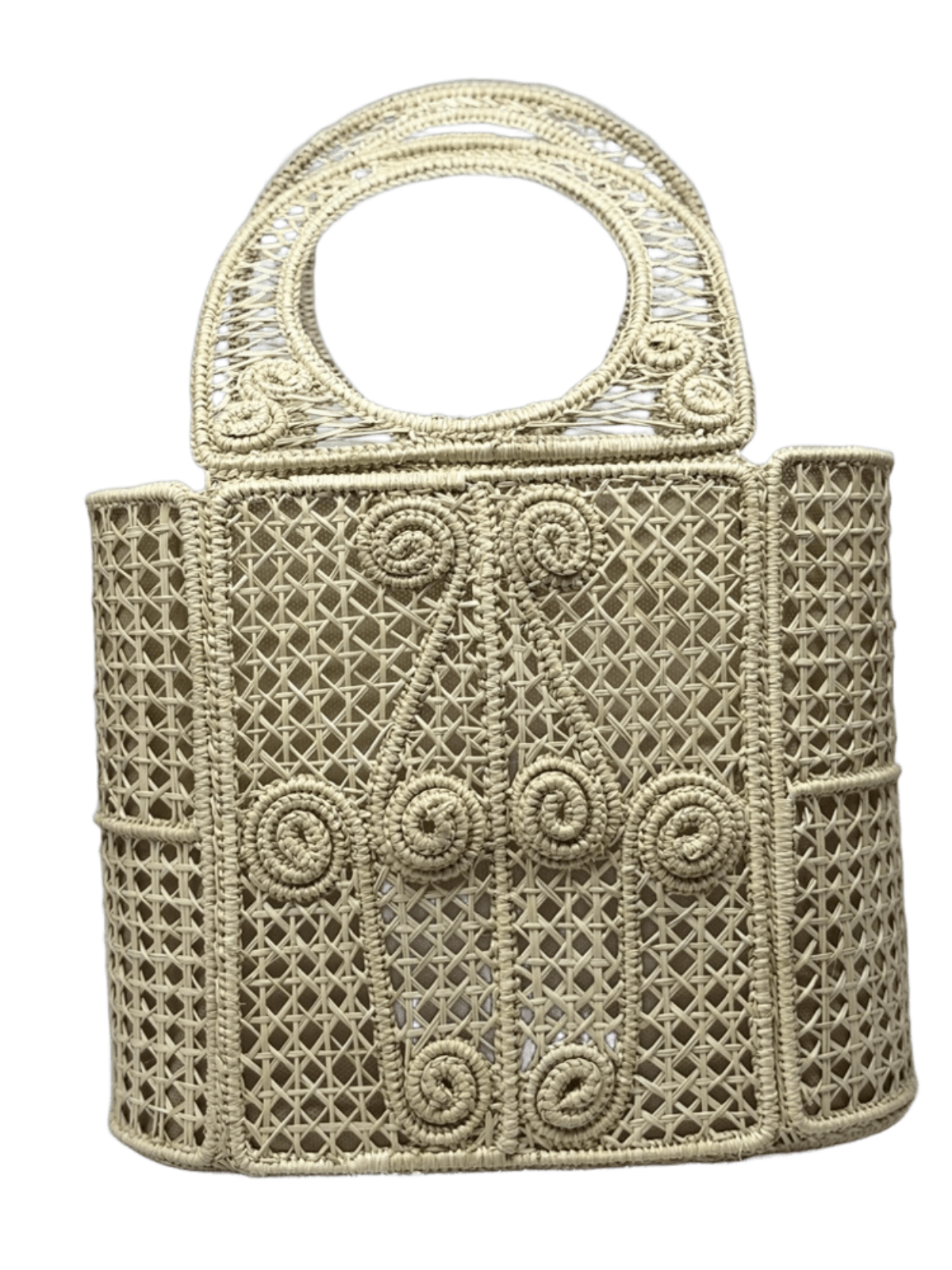 Bolso elaborado en palma de iraca estilo Ivanka Trump