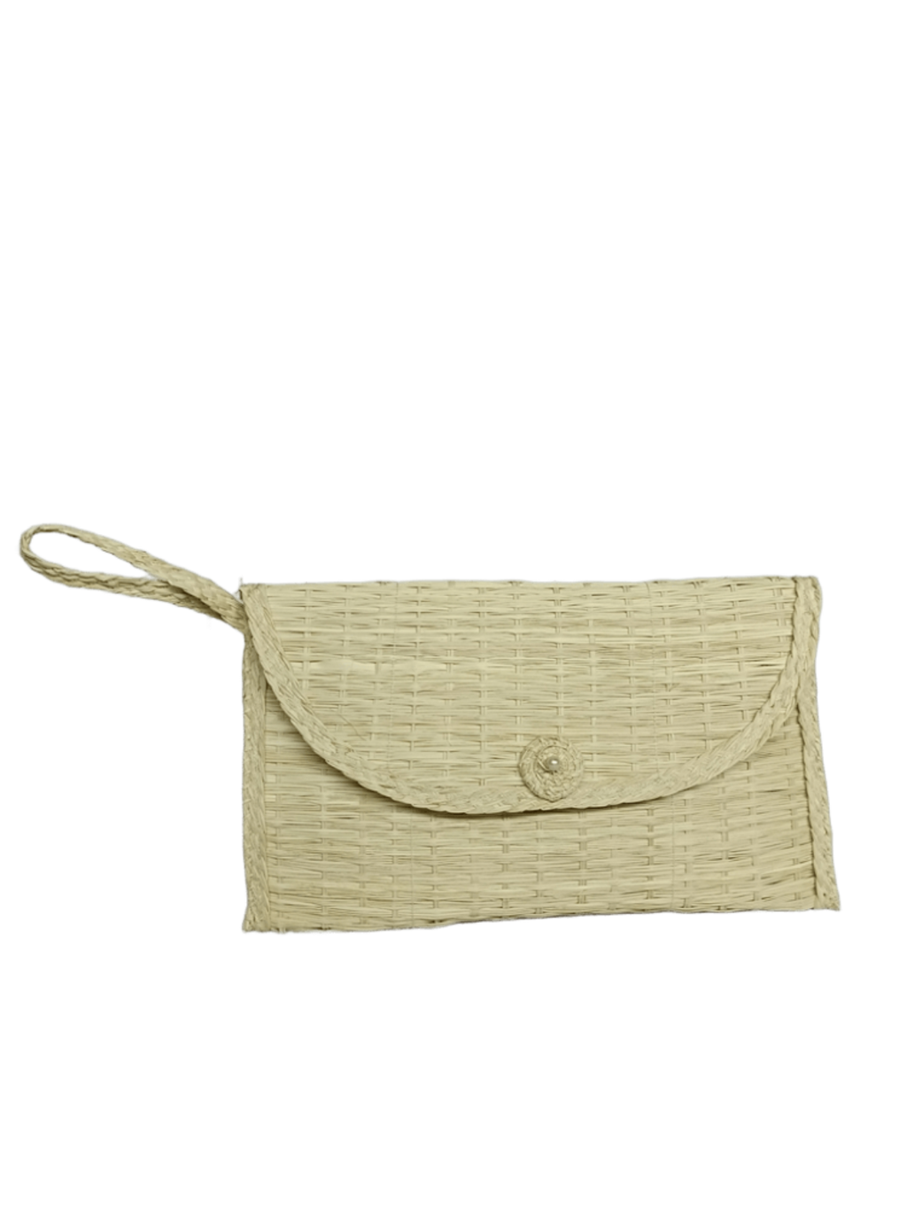 Sobre elaborado en palma de iraca con tejido tipo estera color beige