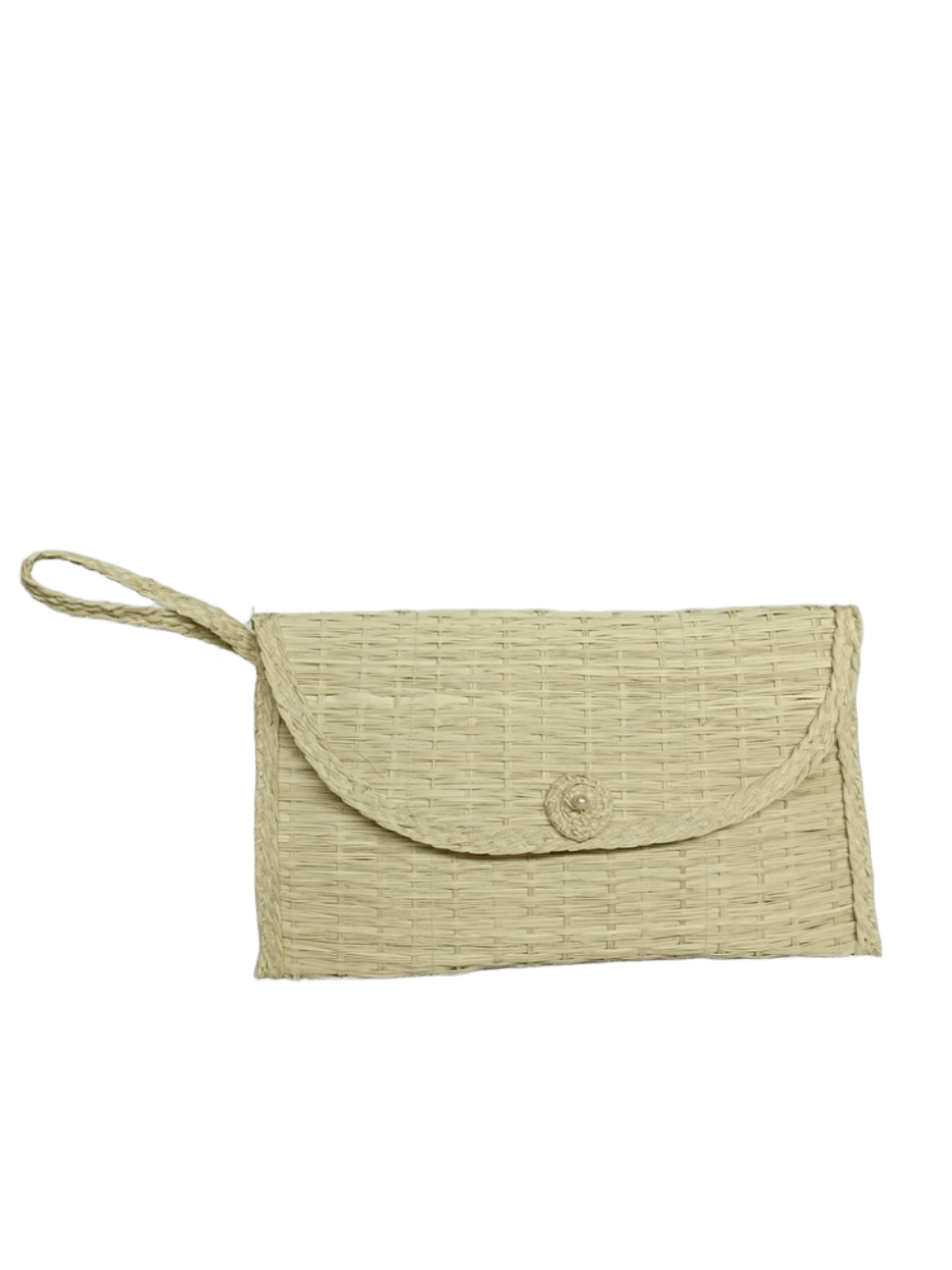 Sobre elaborado en palma de iraca con tejido tipo estera color beige