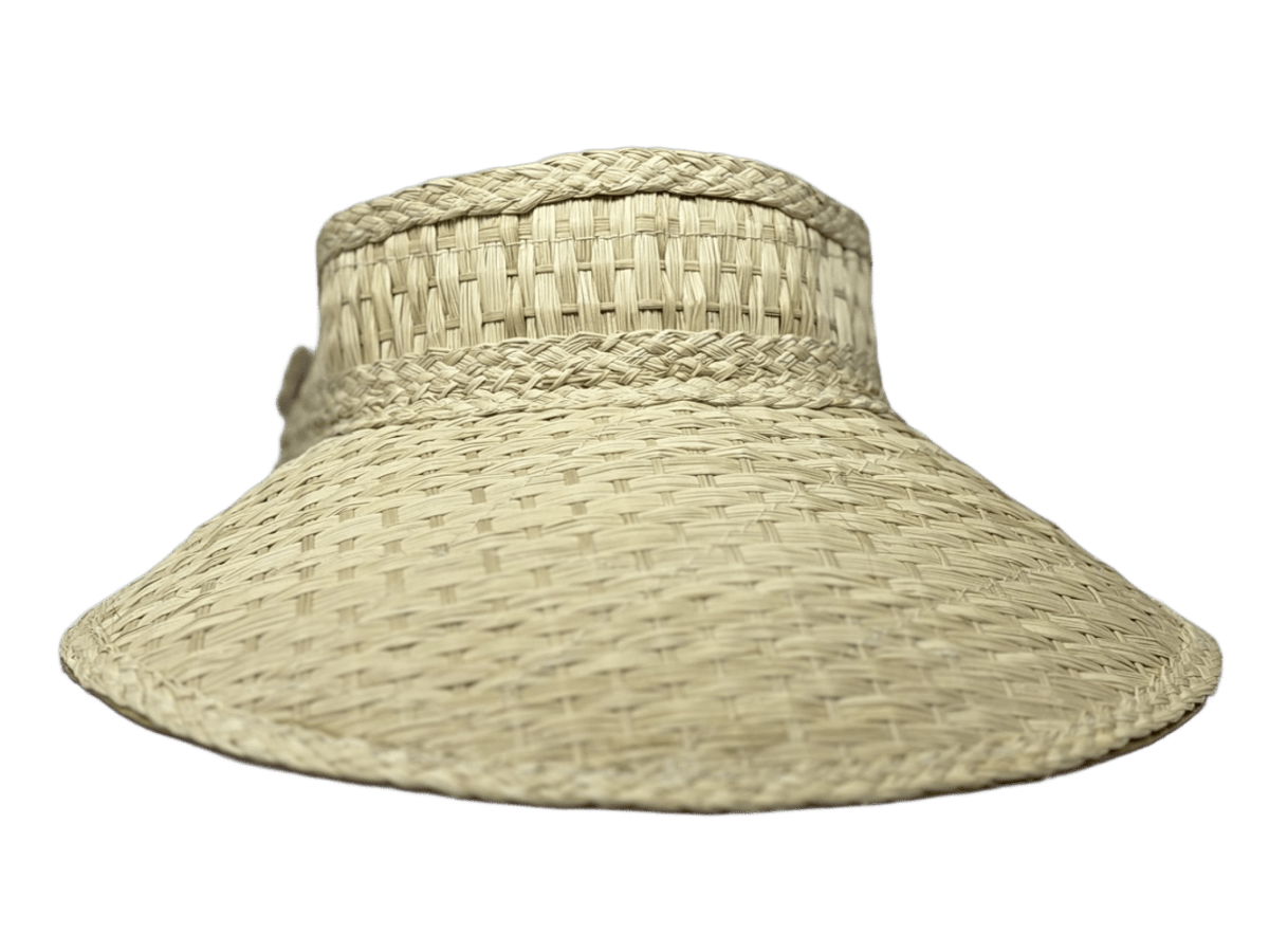 Visera elaborado en palma de iraca color beige