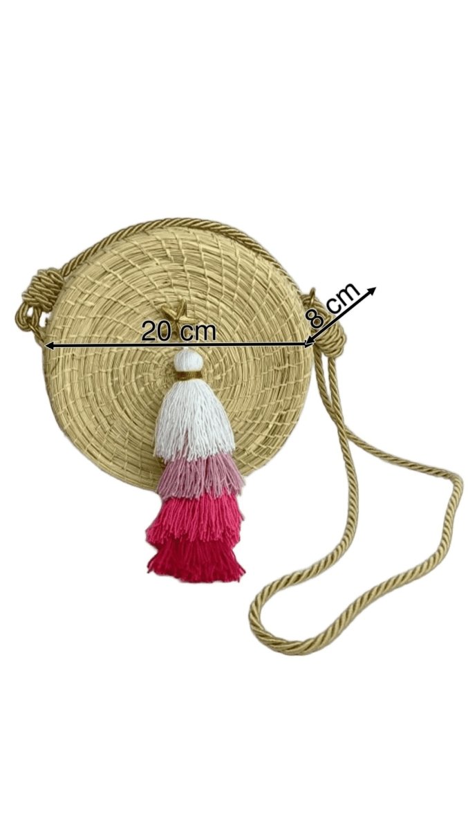 Yoyo reforzado circulo natural con estrella y cuarteto borla
